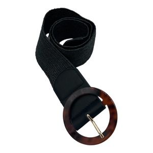 Inc International Concepts Stretch Straw Belt, Black S/M